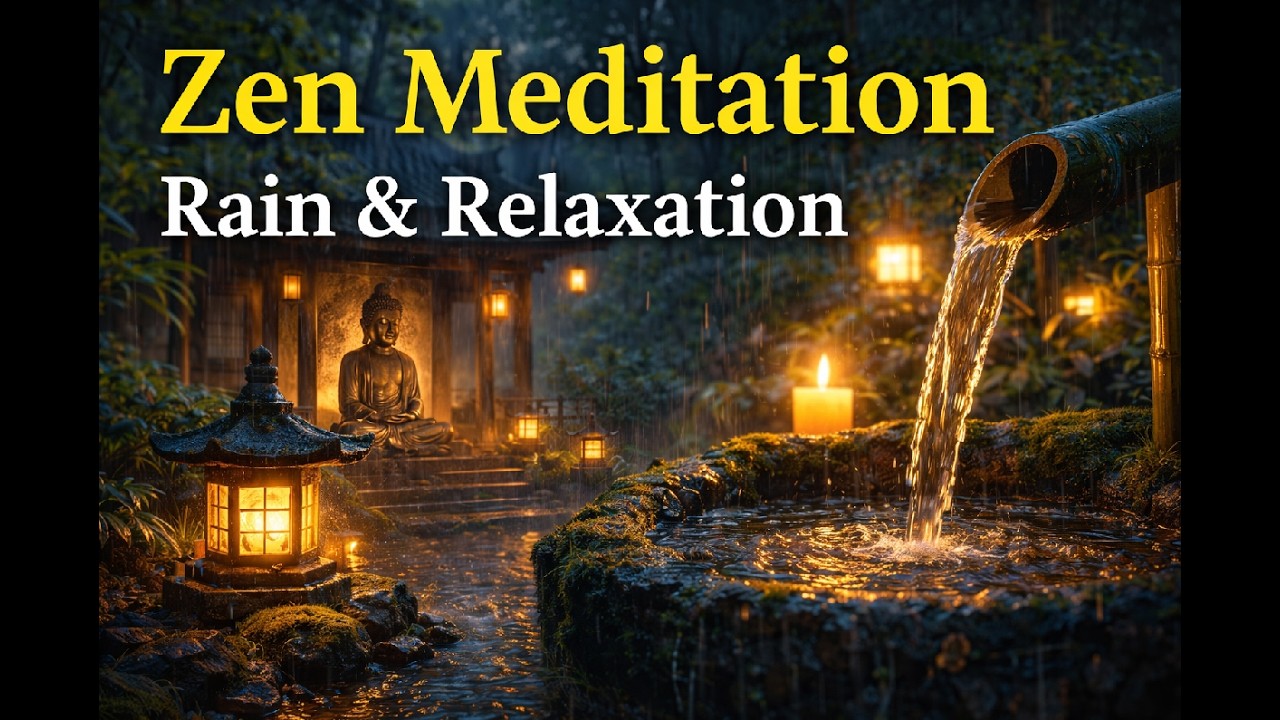 Rainy  Zen Buddah's Temple – Relaxing Rain & Meditation Ambience 🌿