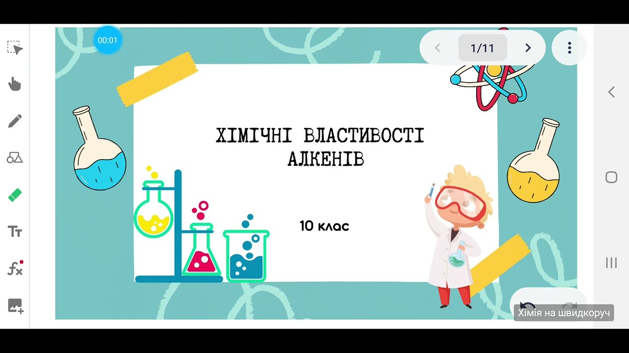10 клас. Хімічні властивості алкенів