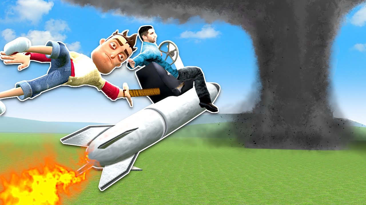 Building a ROCKET SHIP to escape a TORNADO! - Garry's Mod Gameplay