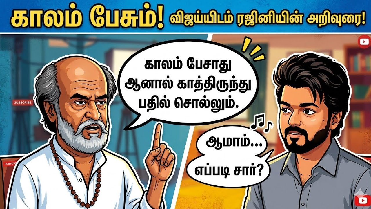 காலம் பேசாது ஆனால் காத்திருந்து பதில் சொல்லும். ரஜினிகாந்த் சொன்னது விஜய் க்கா ஆதவ் அவர்களுக்கா?