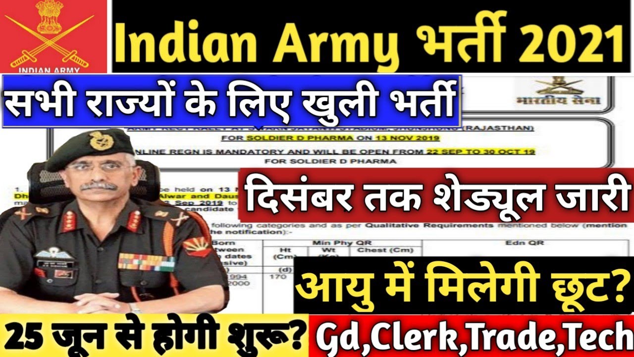 Indian Army Vacancy 10th Pass 2021 | Indian Army Bharti 2021, Indian Army Recruitment 2021 | 10th