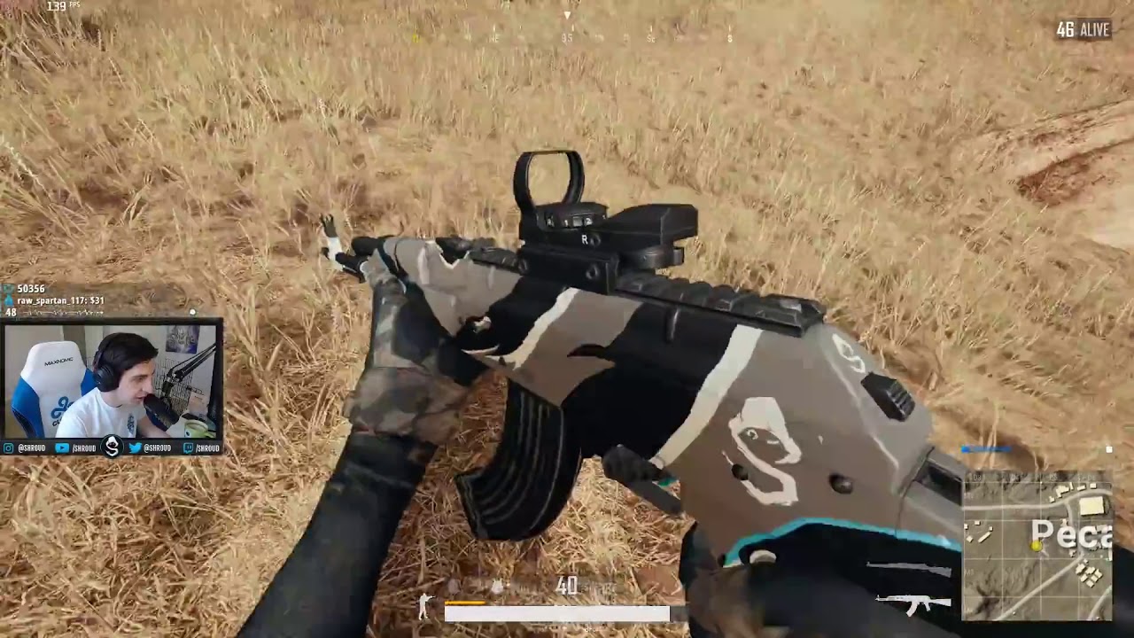 shroud   PUBG Solo  AKM + Kar98K   26 Kills