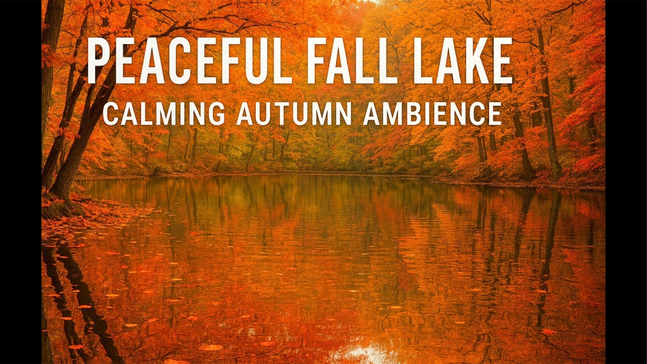 Relaxing Autumn Lake View | Beautiful Fall Foliage & Tranquil Scenery