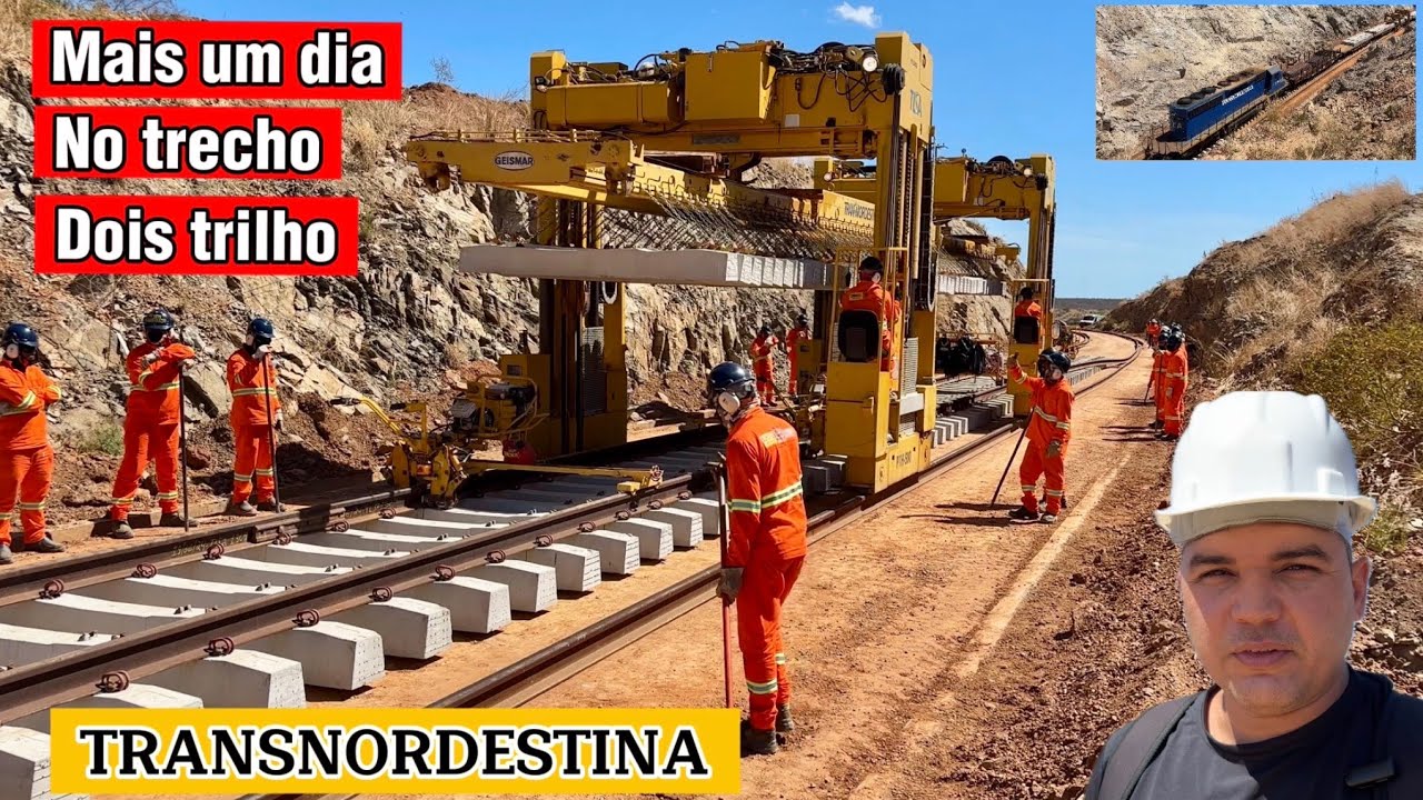 Obras Transnordestina veja como é a montagem dos trilhos ￼