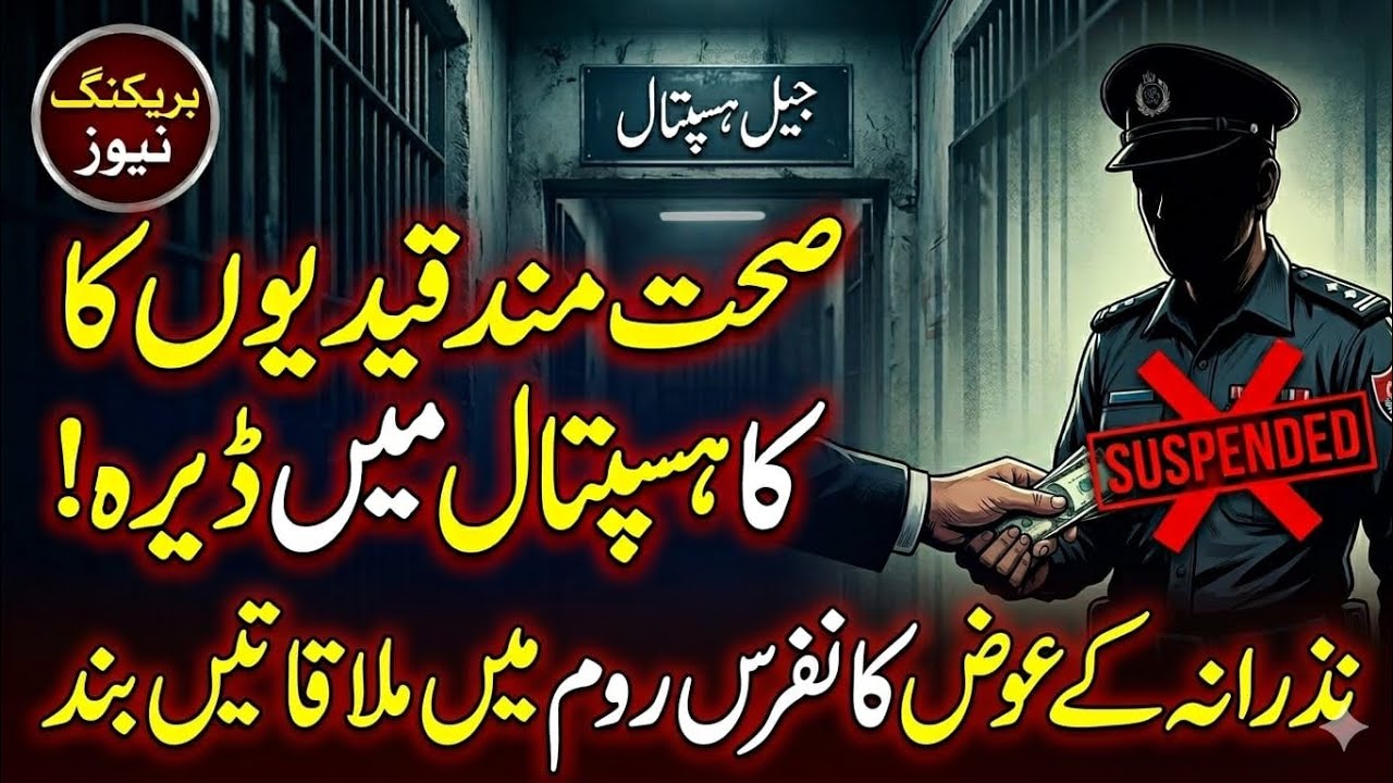 صحت مند قیدیوں کا ہسپتال میں ڈیرہ! نذرانہ کے عوض کانفرنس روم میں ملاقاتیں  بند۔