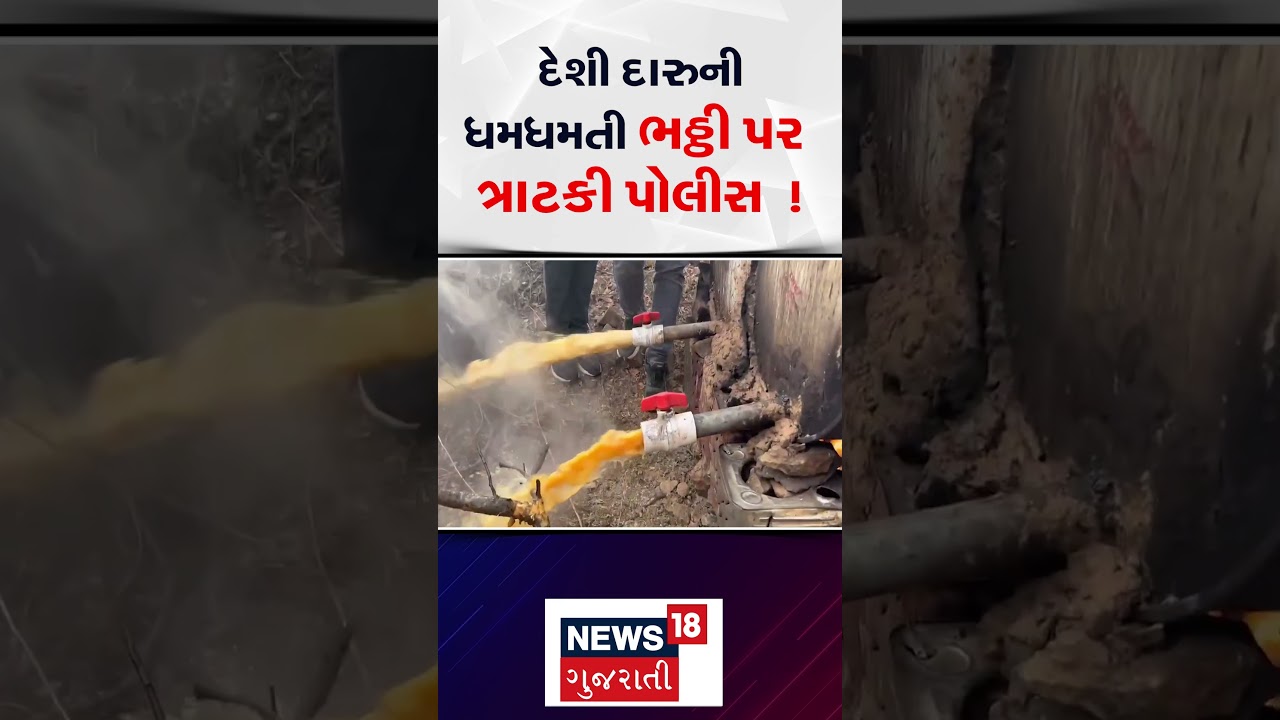 Dwarka Crime News | દેશી દારૂની ધમધમતી ભઠ્ઠી પર ત્રાટકી પોલીસ  | Gujarati Samachar|N18S #shorts