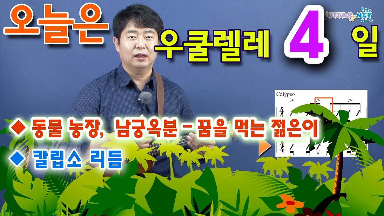 [오늘은 우쿨렐레] 4. 칼립소 리듬 연습. 동물농장, 남궁옥분 - 꿈을 먹는 젊은이