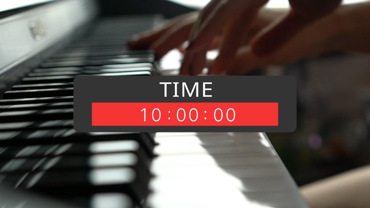 10 minute COUNTDOWN timer - Peaceful solo piano music