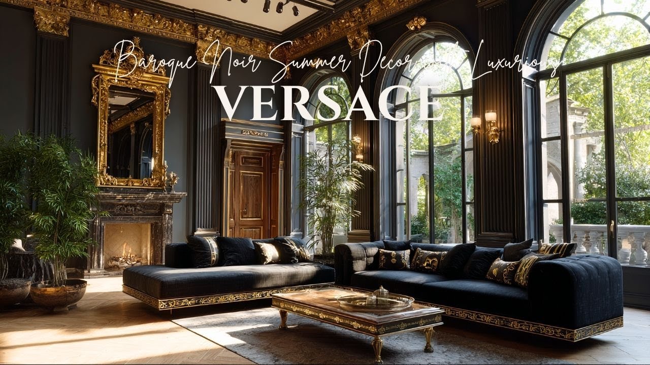Versace Inspired Baroque Noir Summer Decor with Luxurious Dark Elegance