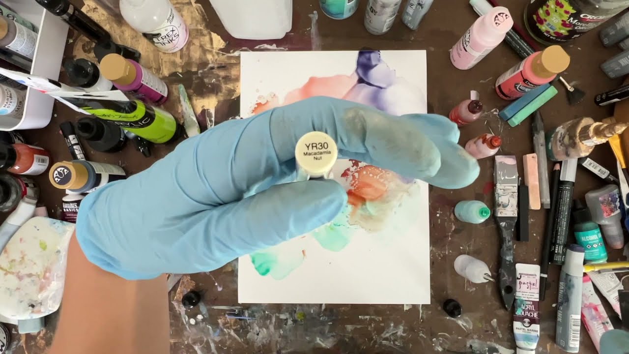 Daily Art Play #16 / Alcohol ink painting on NARA Paper