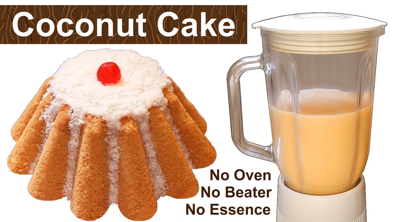 Lock Down Coconut Cake In Blender | Coconut Cake Recipe Without Oven | Cake Recipe Easy