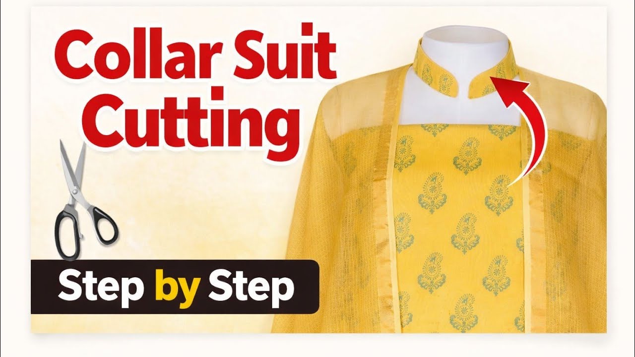 Collar suit cutting women suit #cuttingskills #trendingvideo #suitdesign #suitcuttingmethod #easy 