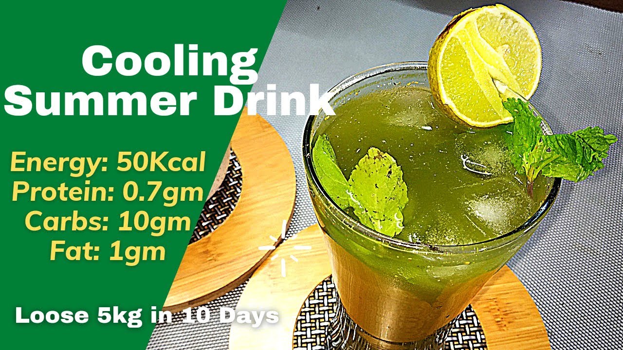 Mint Sharbat without Sugar | Summer Weight loss Drink | Summer Hydrating Drink | Fit Food Mantra