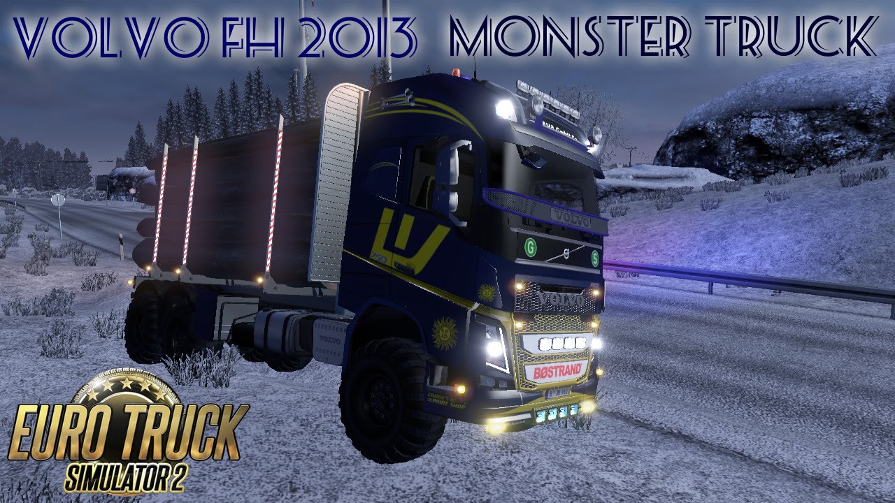 Euro Truck Simulator 2. Мод: VOLVO FH 2013 MONSTER TRUCK. Бред! (Ссылка в описании)