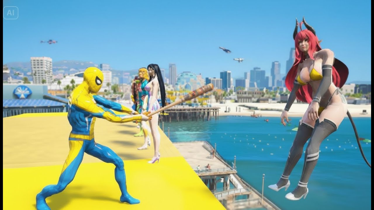 Yellow Spider-Man Goes INSANE 😱 Brutal Monster Fight | GTA 5 Euphoria Physics