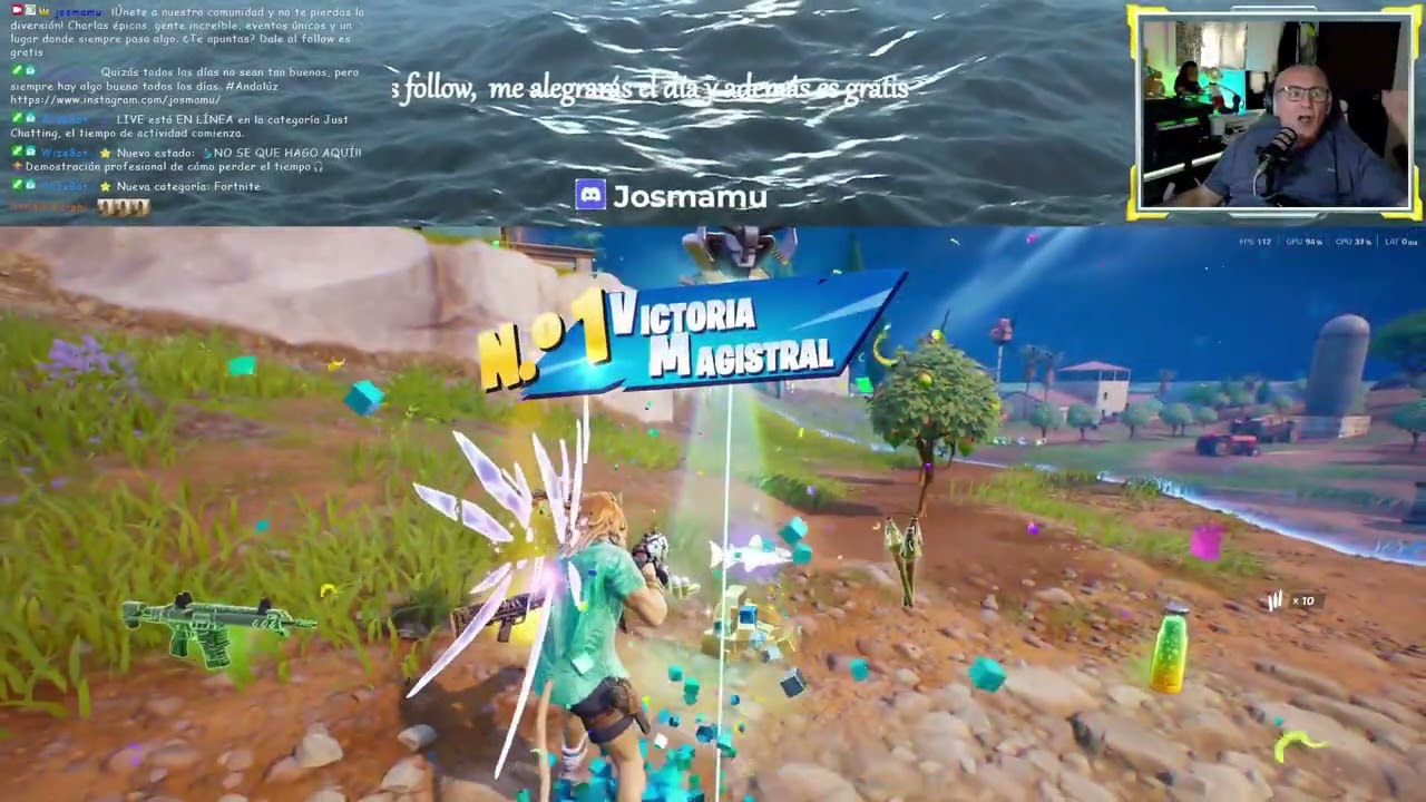 Modo Dios Activado: 6 Victorias consecutivas https://www.twitch.tv/josmamu  #fortnite