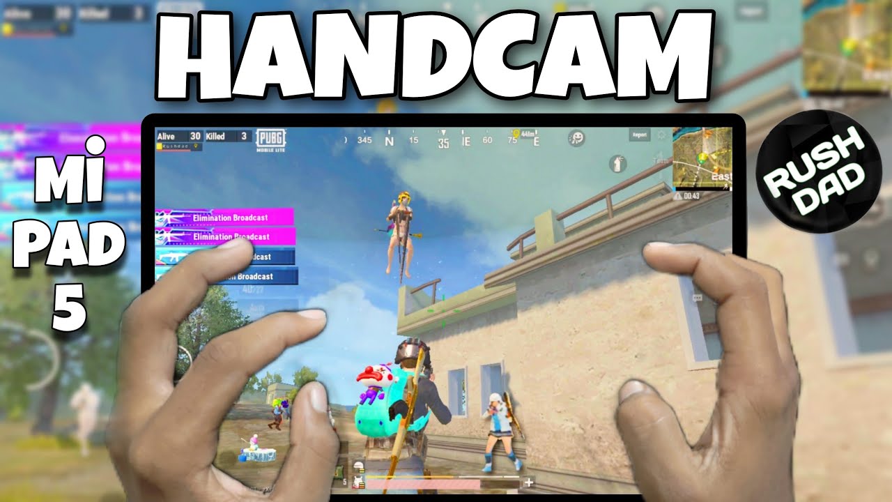 5 FINGERS CLAW FULL GYRO HANDCAM MI PAD 5 PUBGLITE 🔥 RUSH DAD | PUBG MOBILE LITE | BGMI LITE.