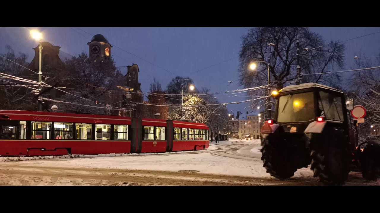 Bytom zimowy poranek - timelapse hyperlapse