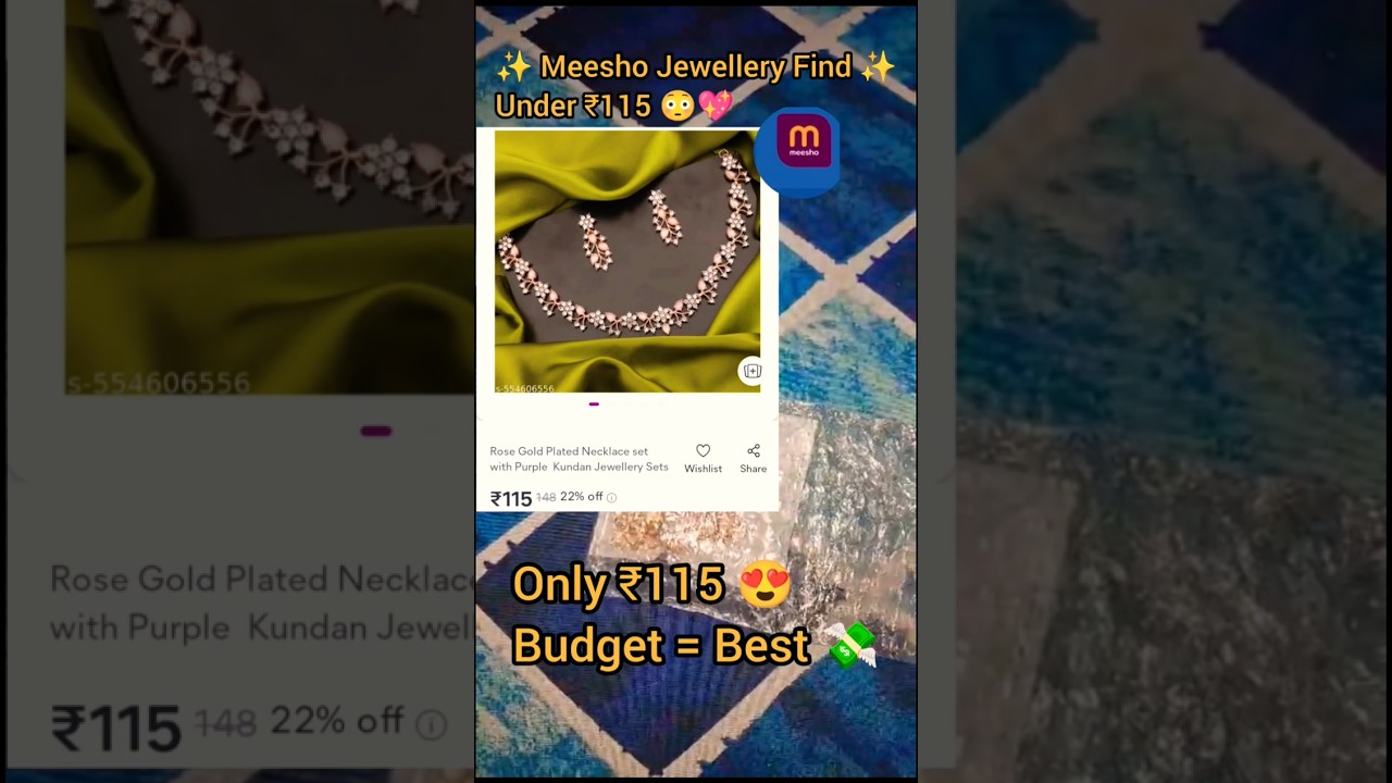 ₹115 Meesho Necklace ✨ Budget Review😍