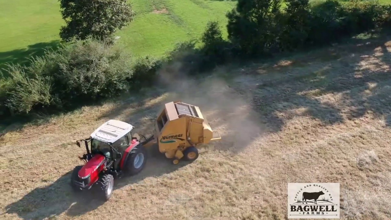 Round Baling With Vermeer An Massey Ferguson