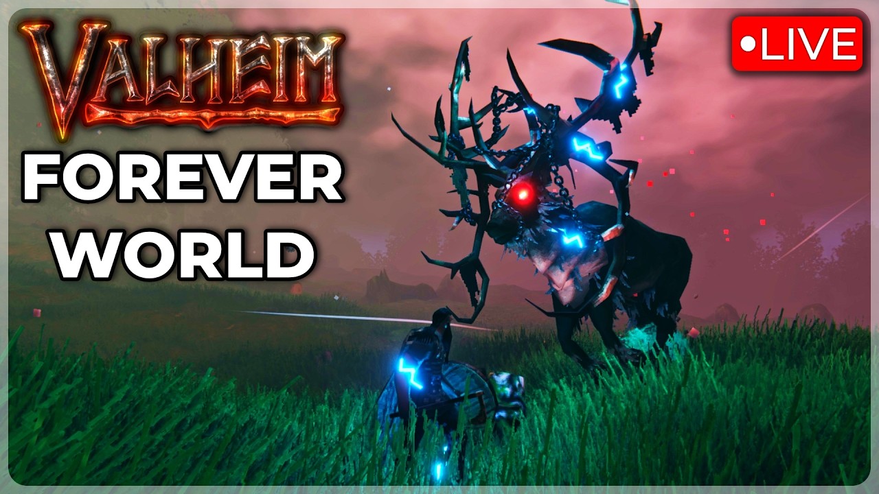 🔴Eikthyr BOSS Fight & Black Forest (Valheim Forever World Ep.2)