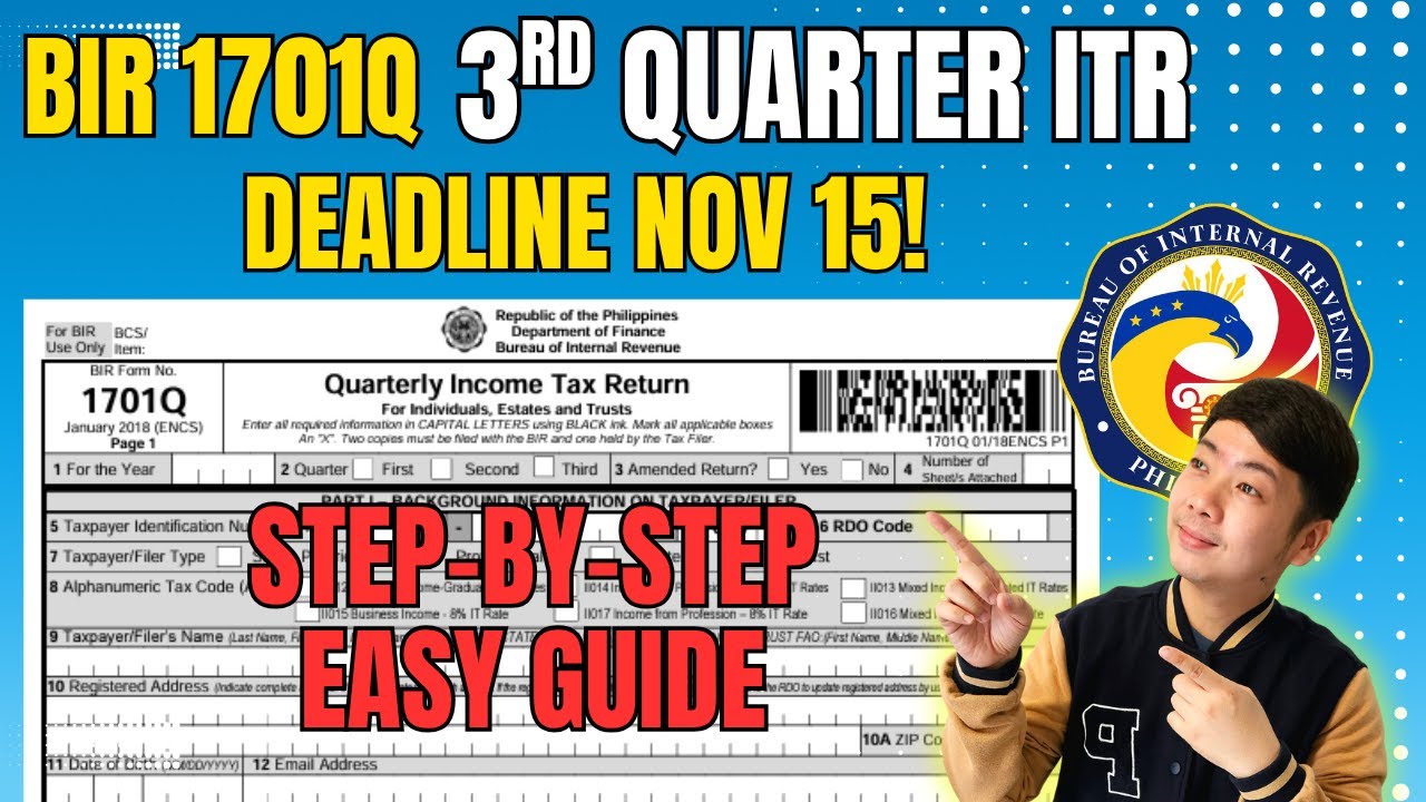 1701Q 3rd quarter 2025 : How to File 1701Q using eBIR Online | 8% Income Tax Rate | Beginner Guide