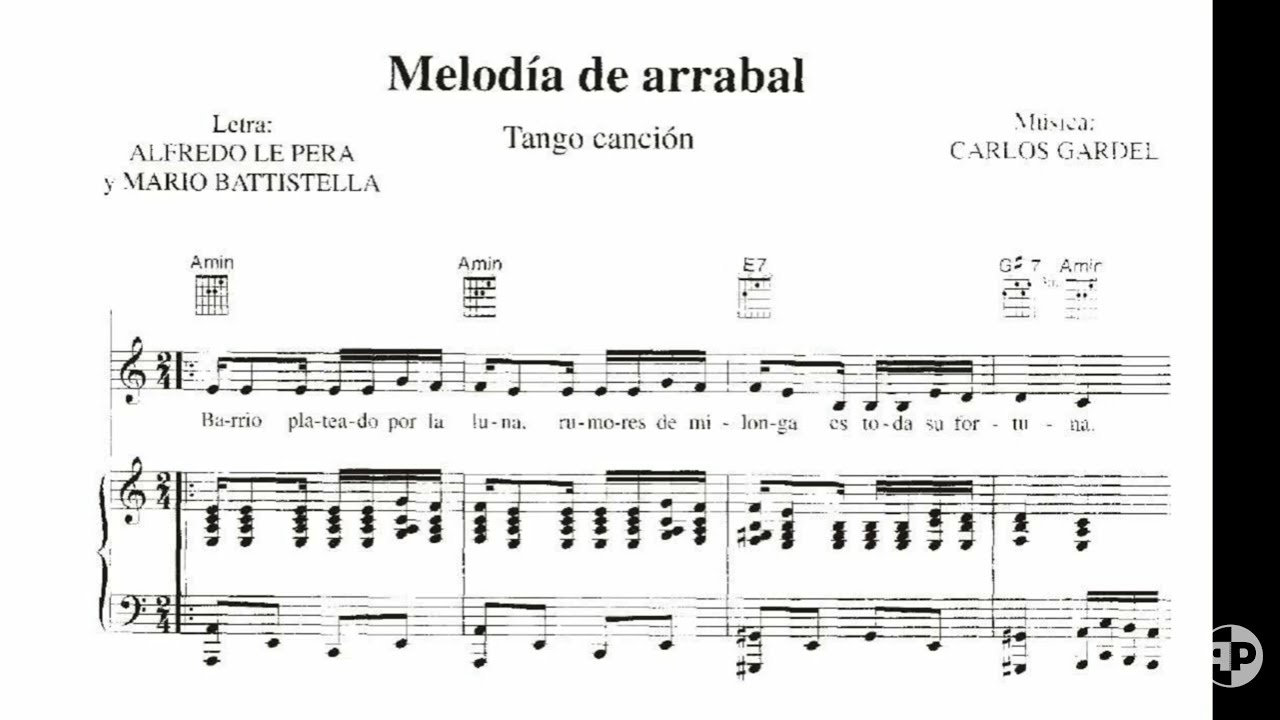 Melodia de Arrabal - piano accompaniment