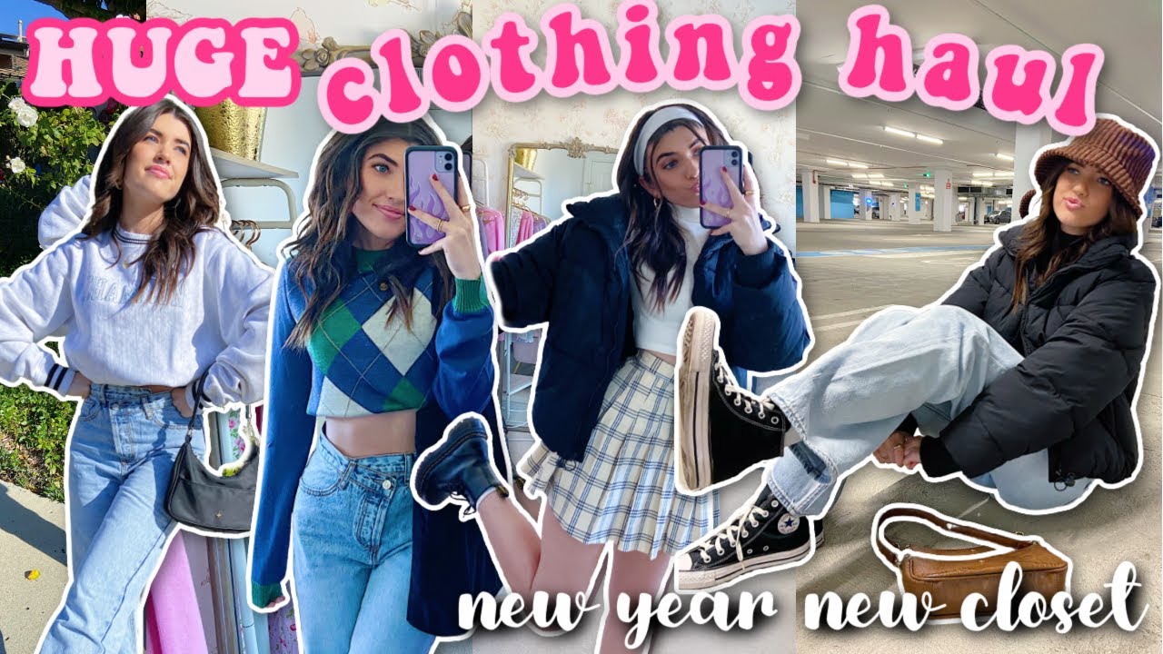 $1200 trendy & cute try on clothing haul 2021 - new year new closet!