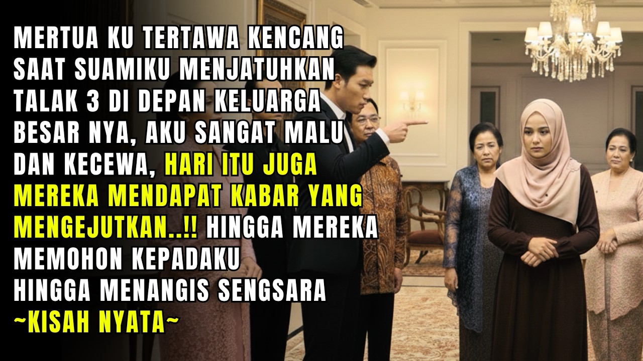 Mertua Tertawa Kencang Saat Suami Jatuhkan Talak 3 di Depan Keluarga Besar, Kubuat Mereka Sengsara!!