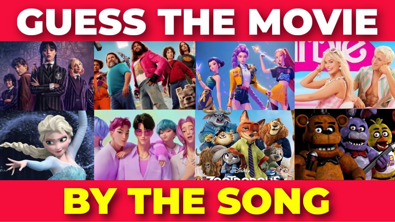 Guess The Movie By Song & Character 2025.  Huntrix ,Wednesday FNAF and more!