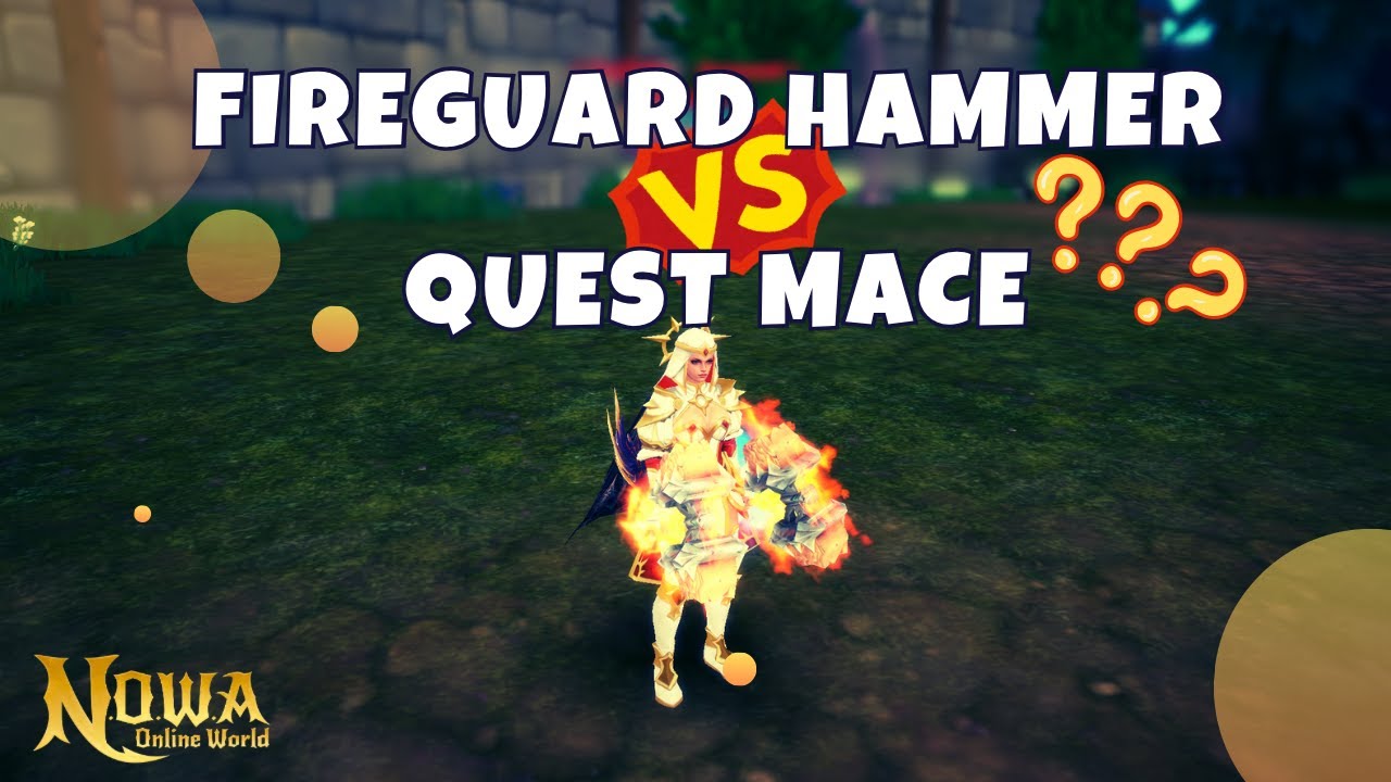 Nowa Online World | Çift Elli Battle Priest Hasar Kıyaslaması  | Fireguard Hammer vs Quest Mace
