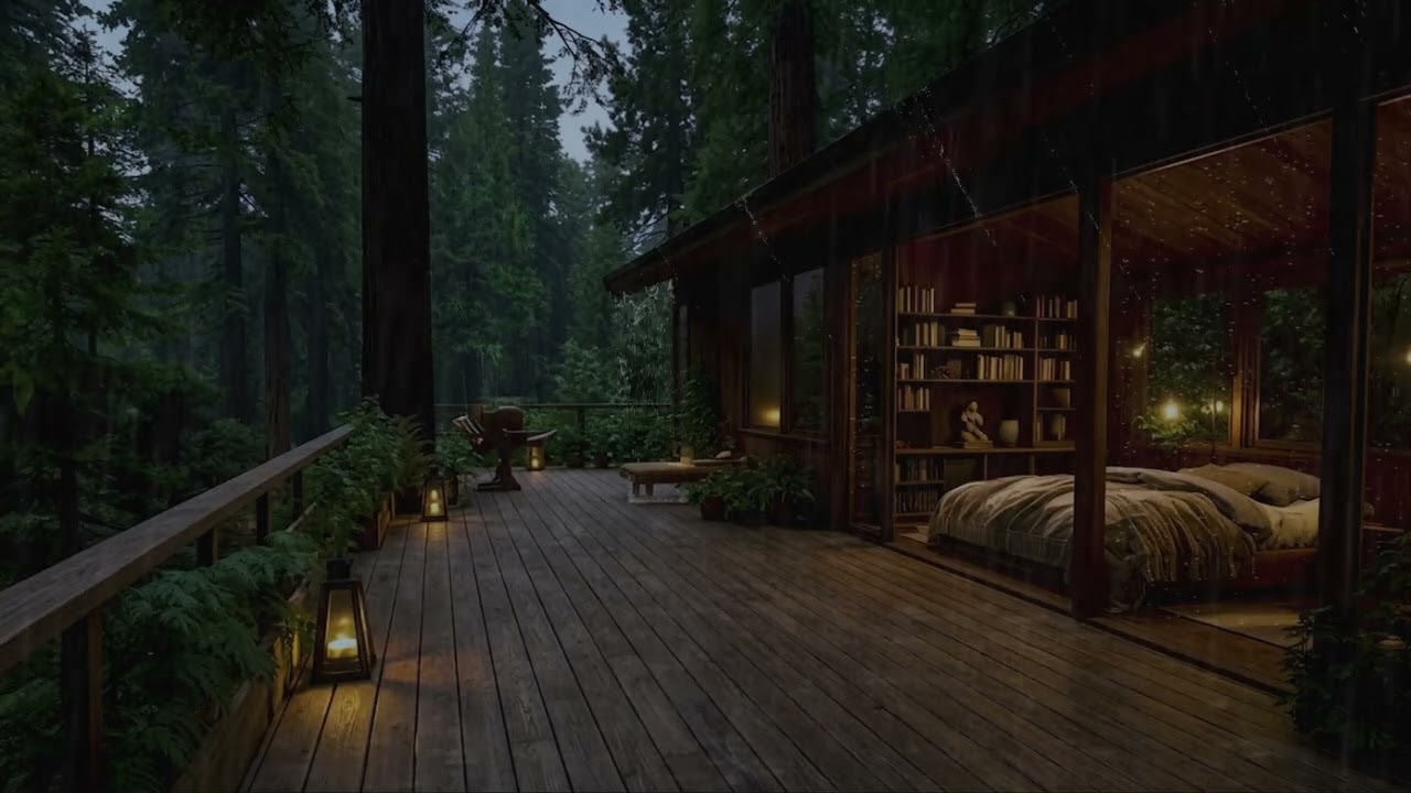 Gentle Night Rain Sounds for Sleep | Calm Ambience for Studying, Relaxation, and Stress Relief