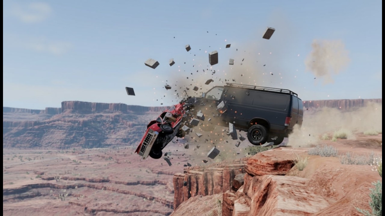 Crash Saga: Cliff Chaos – Pro Shots l BeamNG.drive