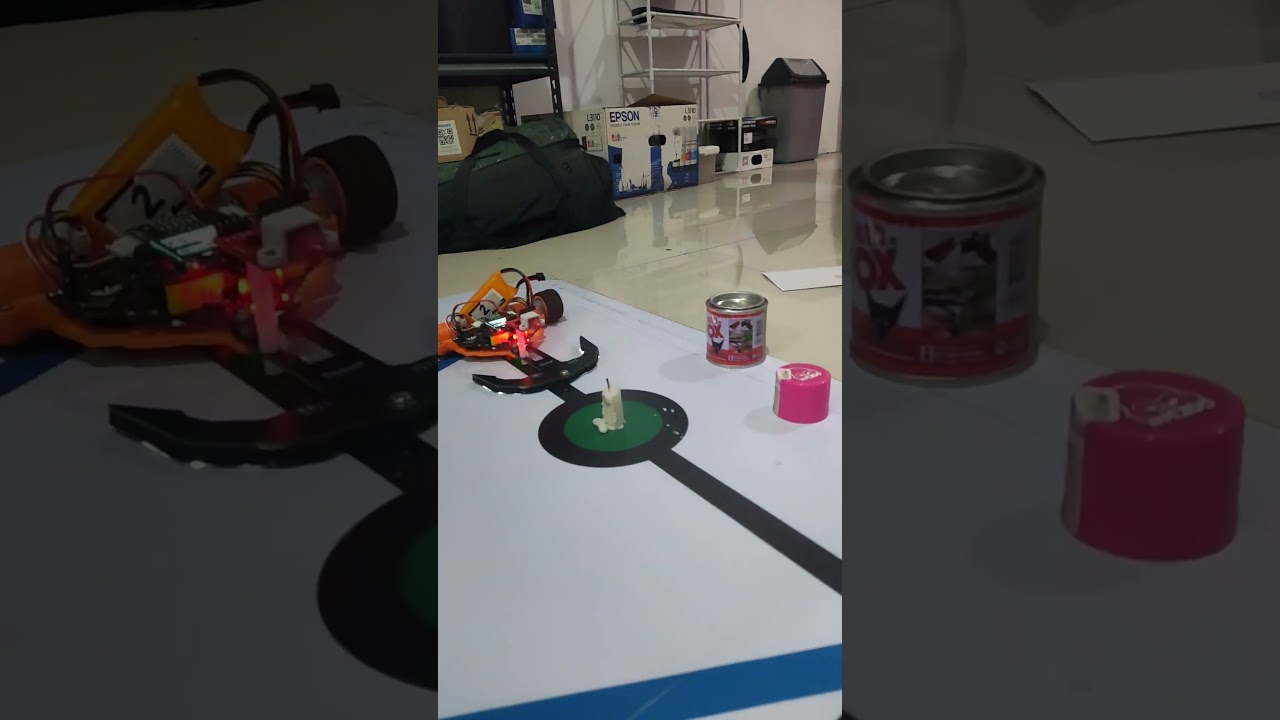 Line follower and fire fighter robot #arduinoprogramming #esp32 #arduino