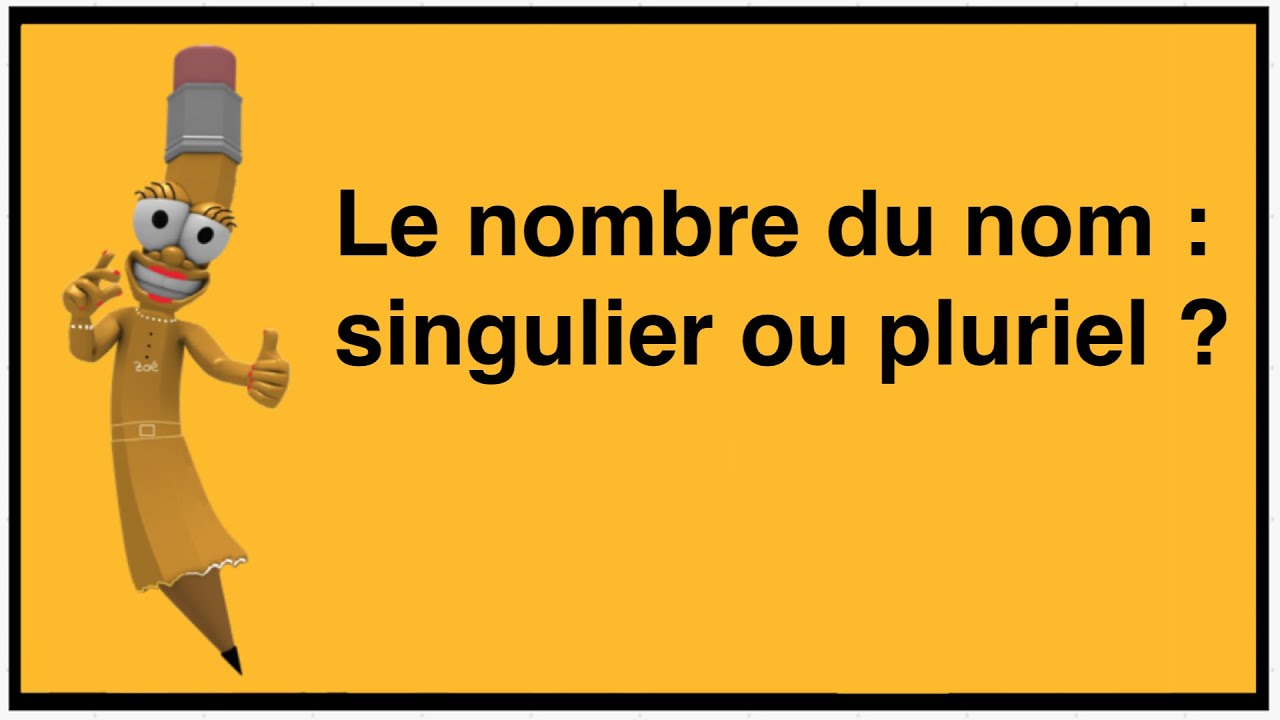 Le nombre du nom : singulier ou pluriel ?