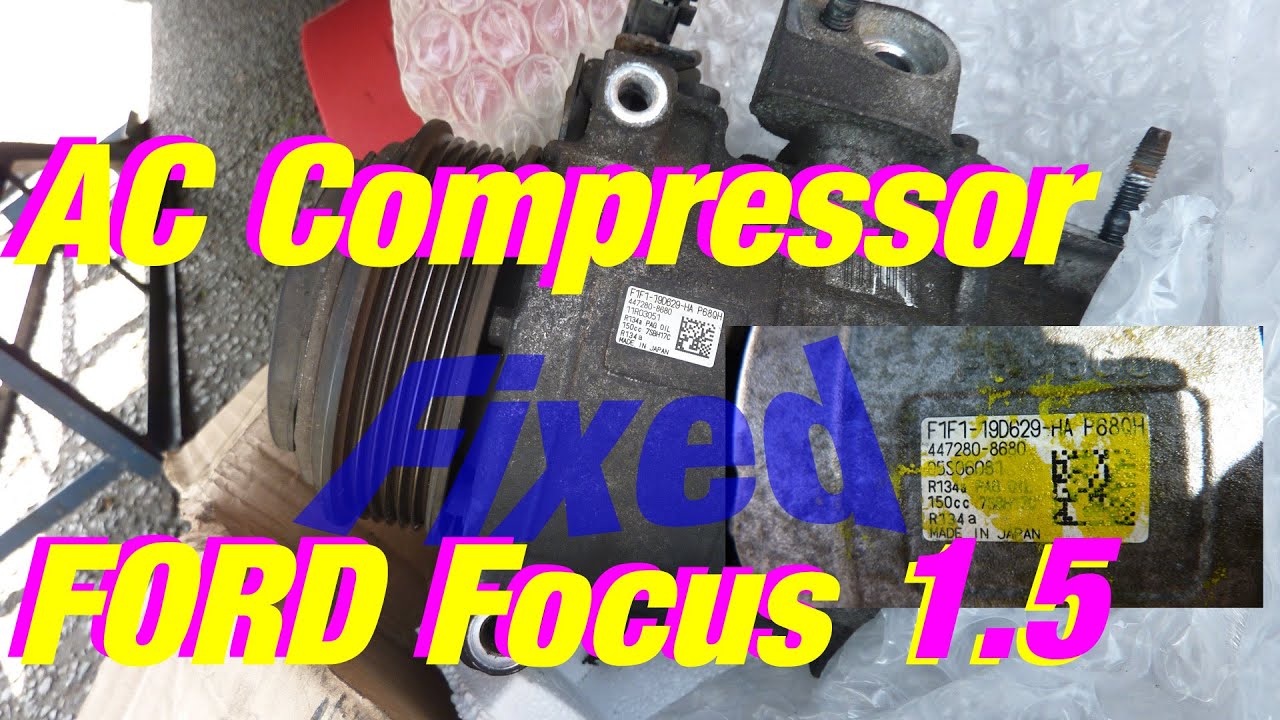 How to Remove Air Conditioning A/C Compressor Ford Focus 1.5TDCI 2014 to 2018 MK3.5