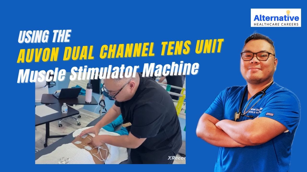 Using The AUVON Dual Channel TENS Unit Muscle Stimulator Machine