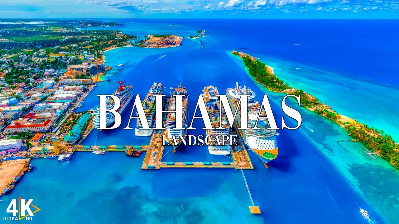 FLYING OVER BAHAMAS (4K UHD) I Wonderful Natural Landscape With Relaxing Music For New Fresh Day