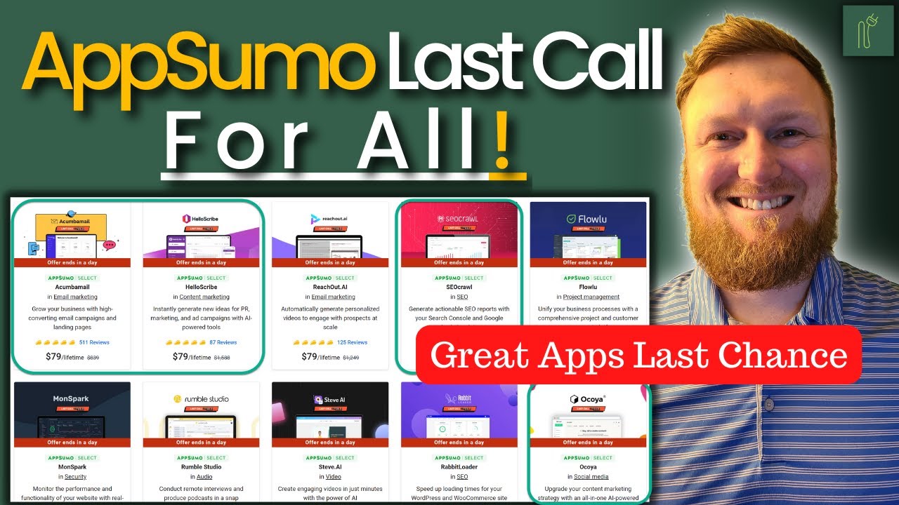 AppSumo Last Call For All! 10 Awesome Apps (Last Chance)