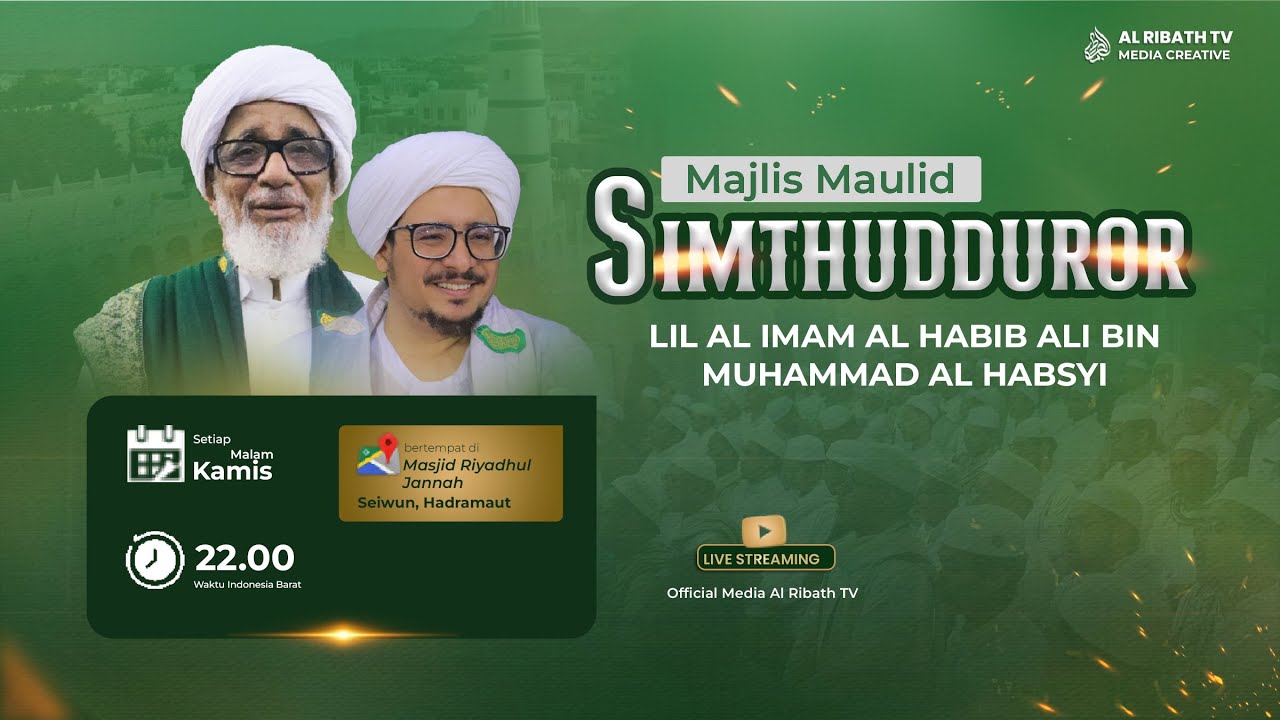 🔴 LIVE | Pembacaan Maulid Simthudduror Setiap Malam Jum'at - Masjid Riyadhul Jannah Seiwun