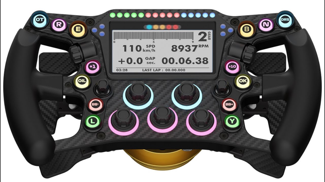 Leoxz XGT Ultimate Wheel, Fanatec QR2, Clutch Paddles & Optional Paddles with Wireless Kit, Power Up
