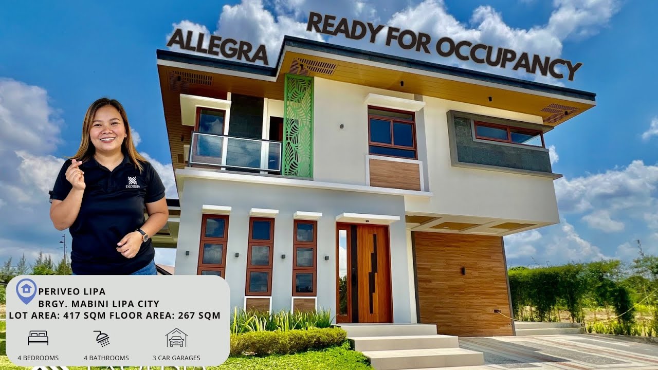 Ready For Occupancy House and Lot in Lipa City | Allegra Model @ Periveo Lipa | Price: 33.8M