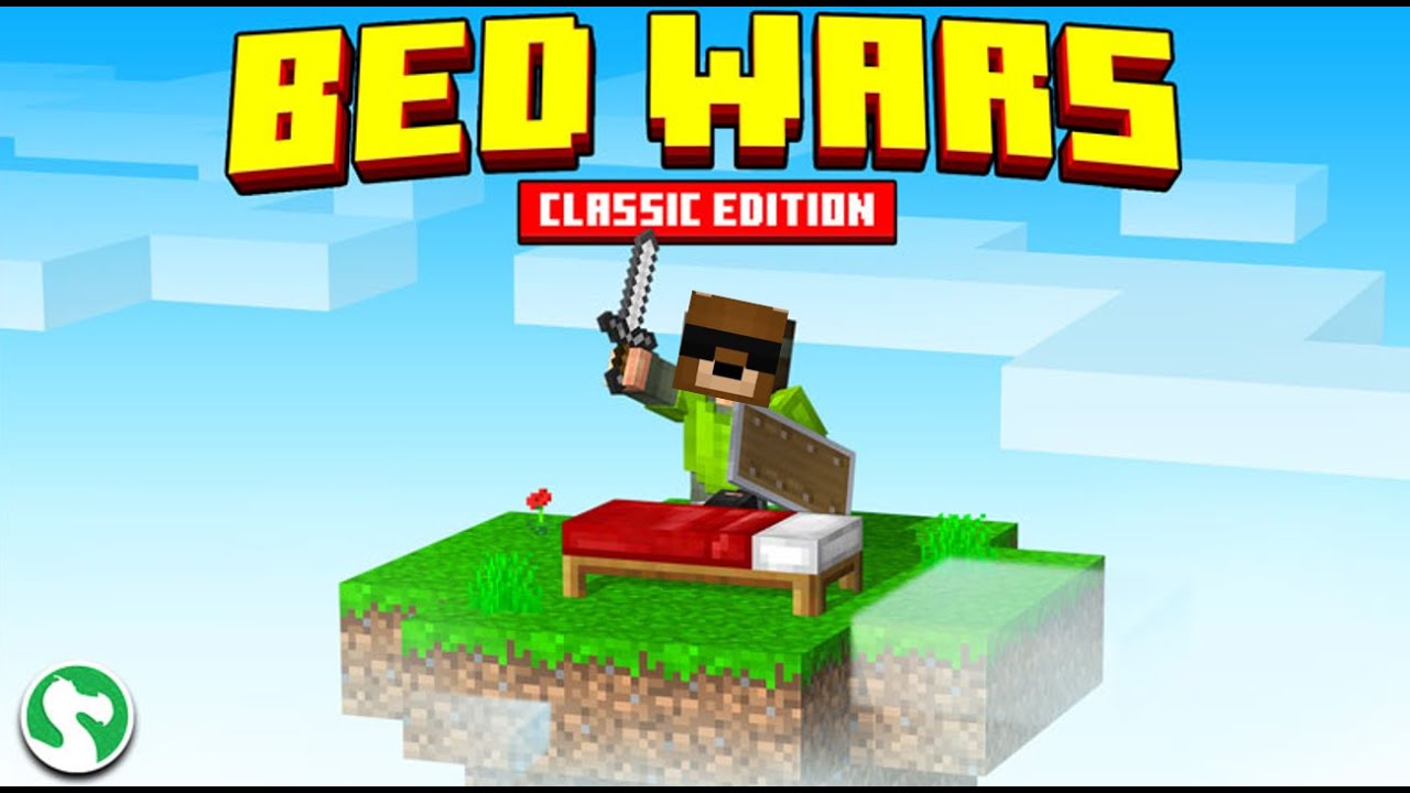 jugando bed wars y sky wars