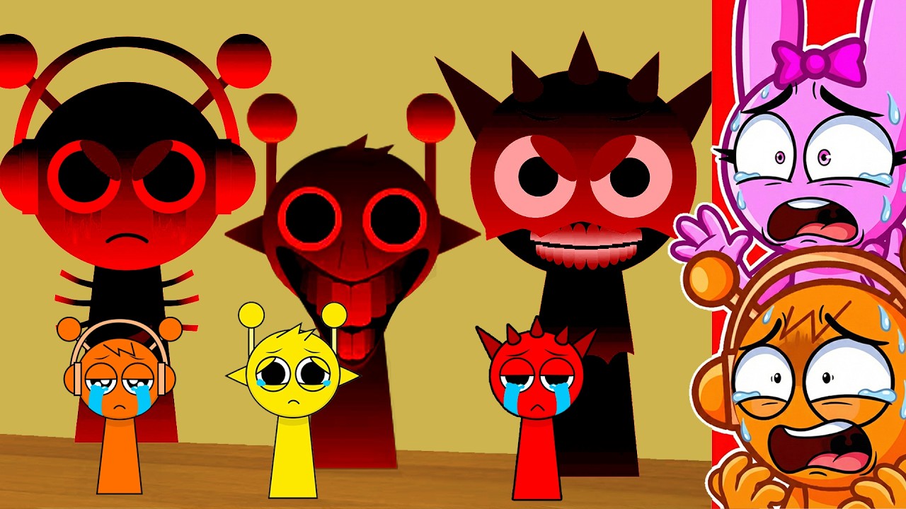 ¡Todos los Sprunki bebes quieren que los salve de un grupo de SPRUNKIES MALVADOS falsos! 😱