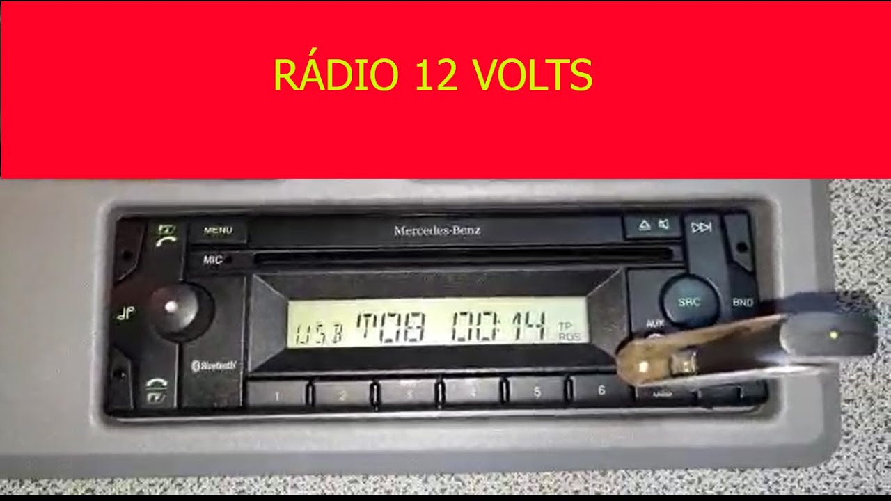 Como instalar Rádio 12 volts no 2041 / 2544 Axor  Mercedes-Benz