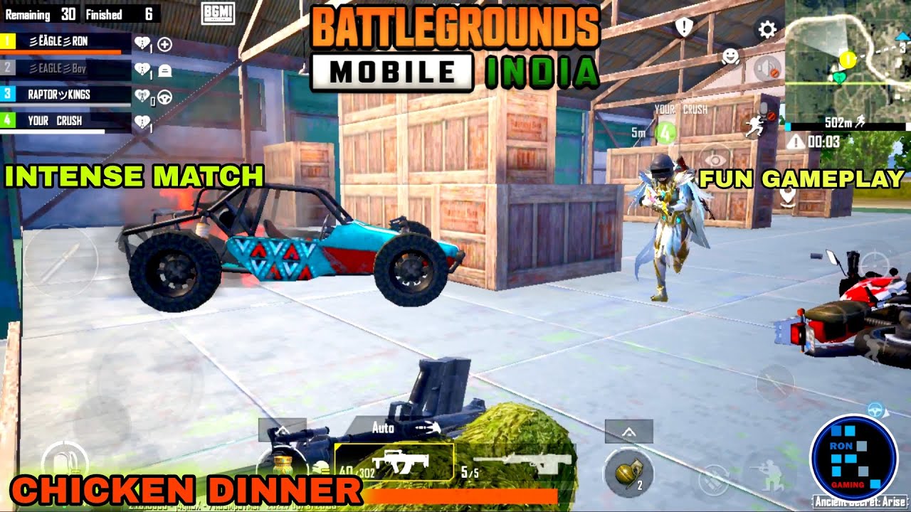 BGMI | AMAZING INTENSE MATCH FUN GAMEPLAY CHICKEN DINNER