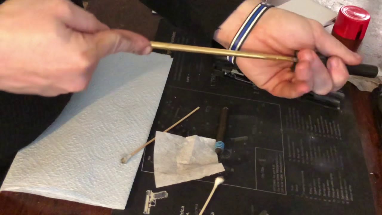 Pistol Cleaning Using Ballistol.