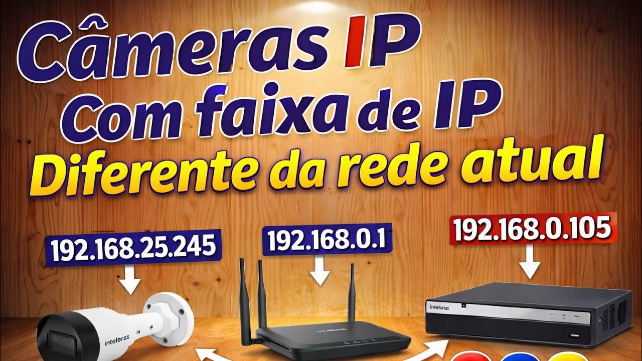 CÂMERA COM FAIXA DE IP DIFERENTE DO DVR OU REDE ATUAL