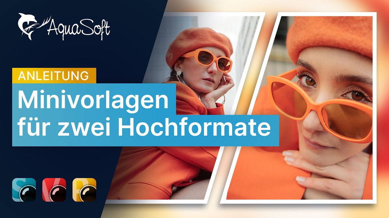 ANLEITUNG | Minivorlagen f&uuml;r zwei Hochformate im Bild-vor-Bild-Effekt 🌴🦒