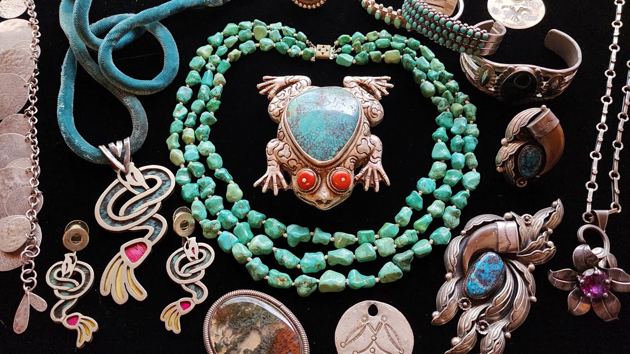 MY COLLECTION: OLD NAVAJO & MEXICAN SILVER & TURQUOISE JEWELRY #vintage #jewellery #collection